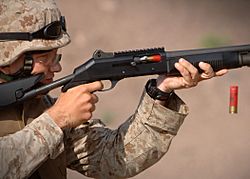 Shotgun in training US military