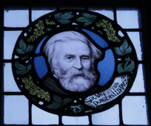 Stained glass to William Fettes Douglas in Scottish National Portrait Gallery