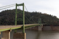 The "new" (1967) Bidwell Bar bridge carrying traffic on California Rt. 162 across Lake Oroville, a manmade reservoir created by the damming of the Feather River LCCN2013631091