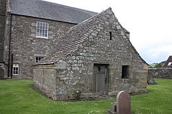 The vault of John Lindsay (often called Lady Boyd's House) Ceres Churchyard