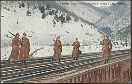 US Troops guarding Hoosac Tunnel circa 1917-1918