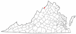 Location of Basye, Virginia