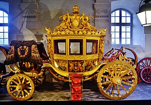Versailles Musée des Carosses Kutsche für die Krönung Charles X 05