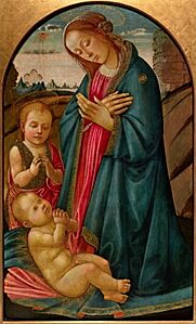 Virgin Child and Saint John (c.1480-1485) by Jacopo del Sellaio--Cantor Arts Center--Stanford