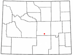 Location of Alcova, Wyoming