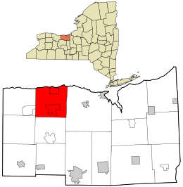Location in Wayne County and the state of New York.