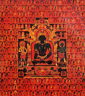 'The Dhyani Buddha Akshobhya', Tibetan thangka, late 13th century, Honolulu Academy of Arts