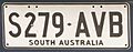 2009 South Australia registration plate S279♦AVB