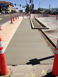 2014-06-12 10 38 10 Fresh sidewalk along U.S. Route 95 (West Winnemucca Boulevard) near Melarkey Street and Nevada State Route 289 (Winnemucca Boulevard) in Winnemucca, Nevada