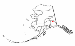 Location of Chistochina, Alaska