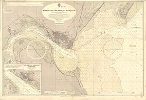 Admiralty Chart No 646 Porto de Lourenco Marques, Published 1951