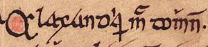 Alasdair Óg Mac Domhnaill (Oxford Bodleian Library MS Rawlinson B 489, folio 71v)