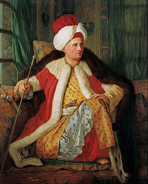 Antoine de Favray - Portrait of Charles Gravier Count of Vergennes and French Ambassador, in Turkish Attire - Google Art Project