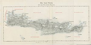 Austro-Hungarian map of the blockade of Crete 1897