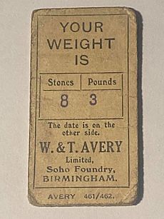 Avery weighing machine ticket - 1929-07-26 (obverse)