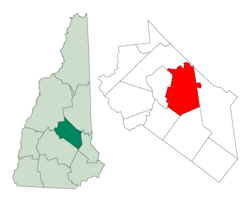 Location in Belknap County, New Hampshire