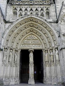 Bordeaux (33) Cathédrale Saint-André Transept Nord Portail 03