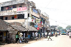 Busy Noon Day in Bus Stand Road, Jayankondam
