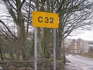 C32 Rare C road sign in Ribblesdale - geograph.org.uk - 260339
