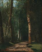 Camille Pissarro - Allée dans une fôret (sur 1859)