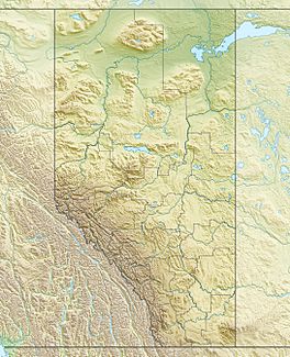 Map showing the location of Saskatchewan Glacier
