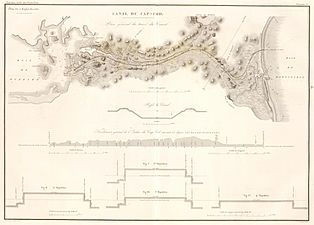 Canal du Cap-Cod (Massachusetts), 1834 map