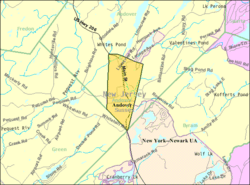 Census Bureau map of Andover, New Jersey.