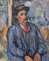 Cezanne Man in a blue smock 1 Kimbell