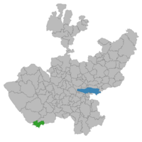 Municipality location in Jalisco