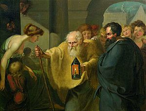 Diogenes looking for a man - attributed to JHW Tischbein