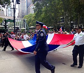 Dominican people at Dominican parade, New York City