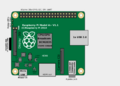 Drawing of Raspberry Pi model A+ rev1.1