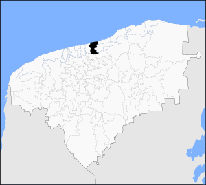 Location of the Town in the State of Yucatán