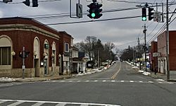 Looking eastward down East Main Street, January 2021