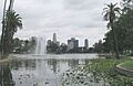 Echo Park Lake Los Angeles skyline