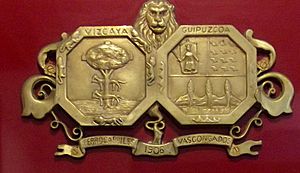 Emblem in Bronze der Ferrocarriles Vascongados.jpg
