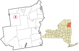 Location in Essex County and the state of New York.