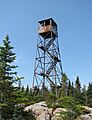 Fire Observation Tower on the summit of Loon Lake Mountain, Loon Lake, New York, Franklin County