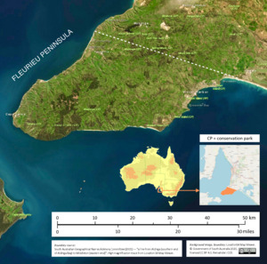 Fleurieu Peninsula, South Australia – satellite map