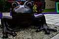 Frog sculpture in Callejones, Lares, Puerto Rico