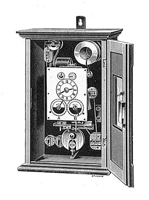 GEC Wilson time switch (Rankin Kennedy, Electrical Installations, Vol II, 1909)