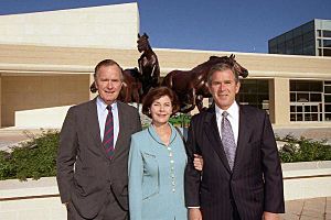George H. W. Bush, Laura Bush, George W. Bush 1997