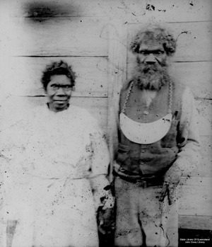 George of Saxby Downs with his wife at Barambah Aboriginal Settlement 1909f