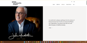 Grace Community Church Homepage (John MacArthur's Death)