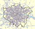 Greater london outline map bw