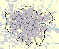 Greater london outline map bw
