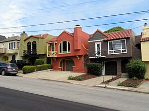 Houses on 36th Avenue in the Parkside District, September 2018