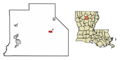 Jackson Parish Louisiana Incorporated and Unincorporated areas Chatham Highlighted