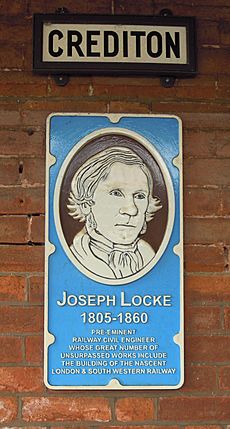 Joseph Locke plaque Crediton