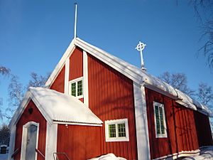 Jukkasjärvi wooden church from outside